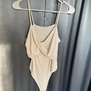 a new day cream wrap bodysuit